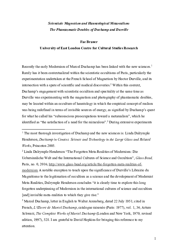 (PDF) Scientistic Magnetism and Hauntological Metarealism
