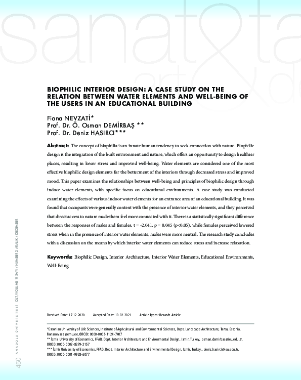 biophilic interior design thesis paper cover thumbnail