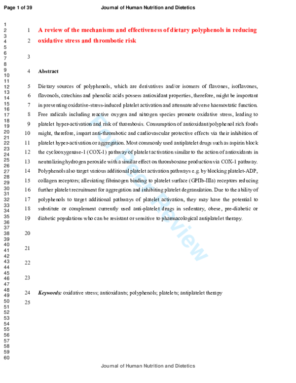 (PDF) A review of the mechanisms and effectiveness of dietary ...