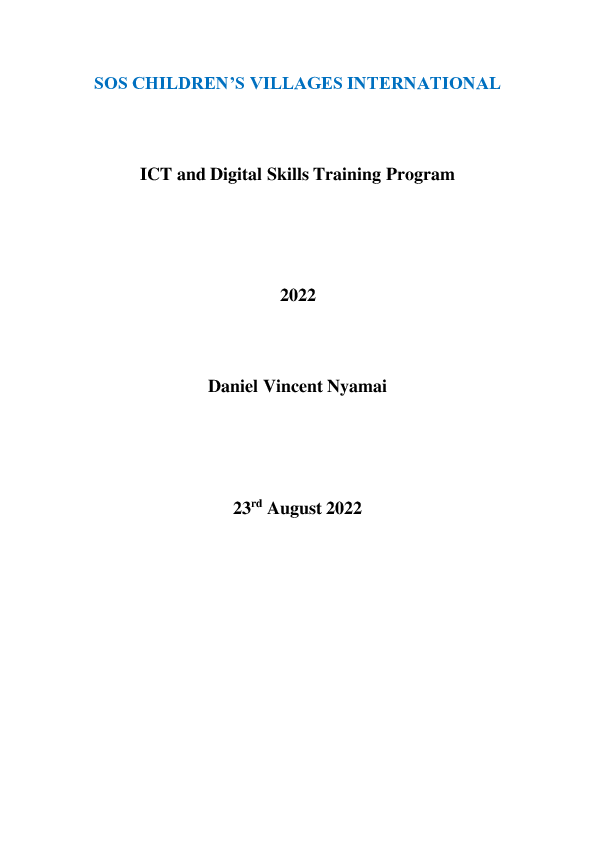 (PDF) ICT and Digital Skills Training Program - ICDL Based