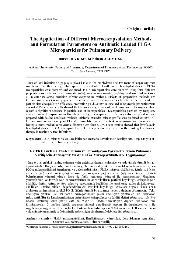 (PDF) The Application Of Different Microencapsulation Methods And ...