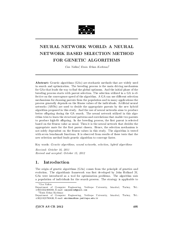 (PDF) Neural network world: A neural network based selection method for ...