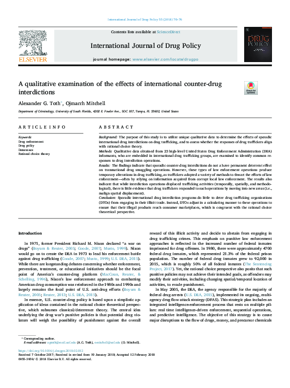 (PDF) A qualitative examination of the effects of international counter ...