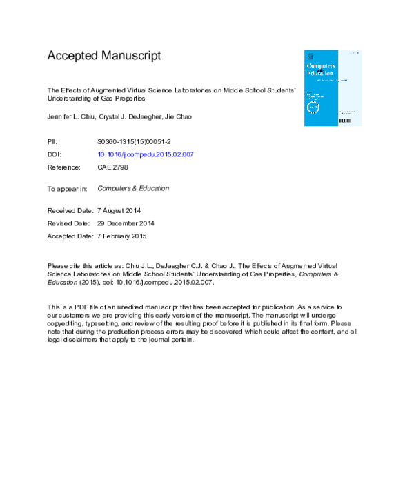 (PDF) The effects of augmented virtual science laboratories on middle ...