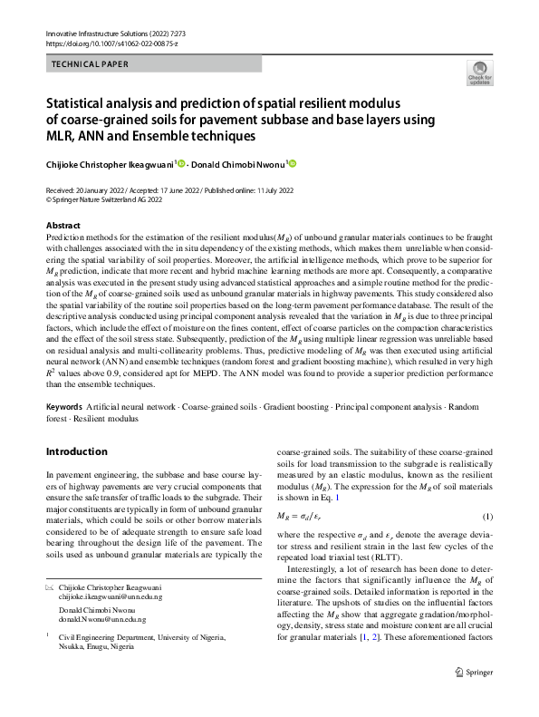 (PDF) Statistical analysis and prediction of spatial resilient modulus ...