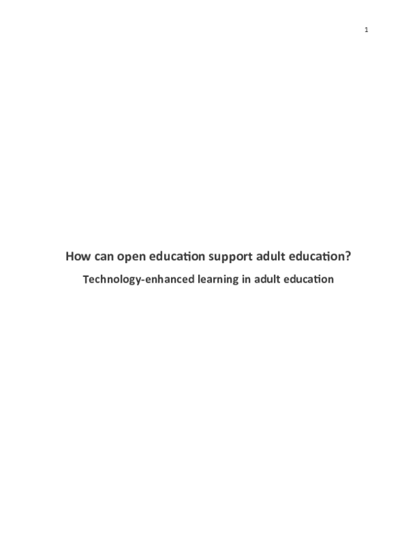 (DOC) How can open education support adult education