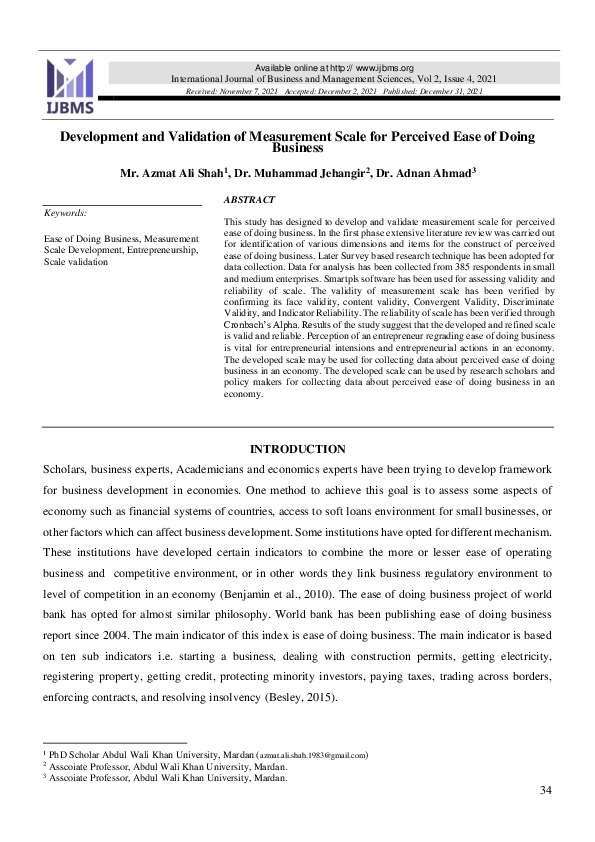 Pdf Development And Validation Of Measurement Scale For Perceived Pdf Development And Validation Of Measurement Scale For Perceived