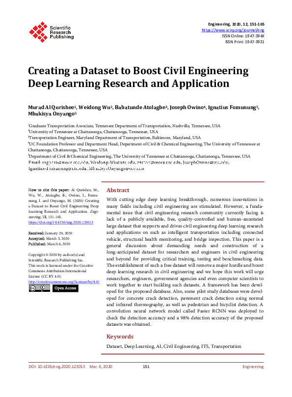 (PDF) Creating a Dataset to Boost Civil Engineering Deep Learning ...