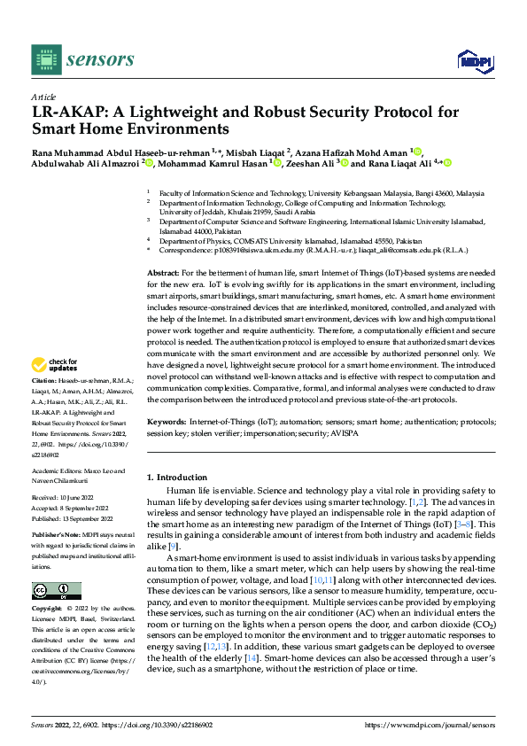 (PDF) LR-AKAP: A Lightweight and Robust Security Protocol for Smart ...
