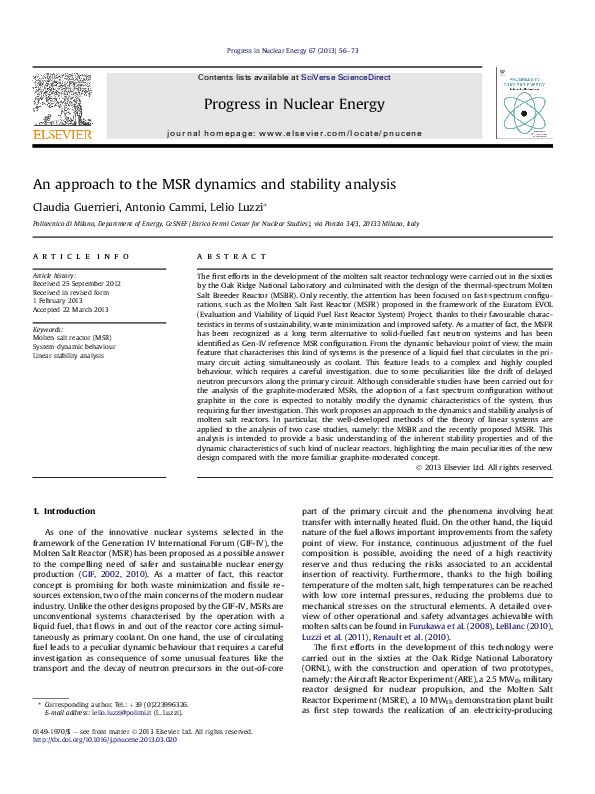 (PDF) An approach to the MSR dynamics and stability analysis