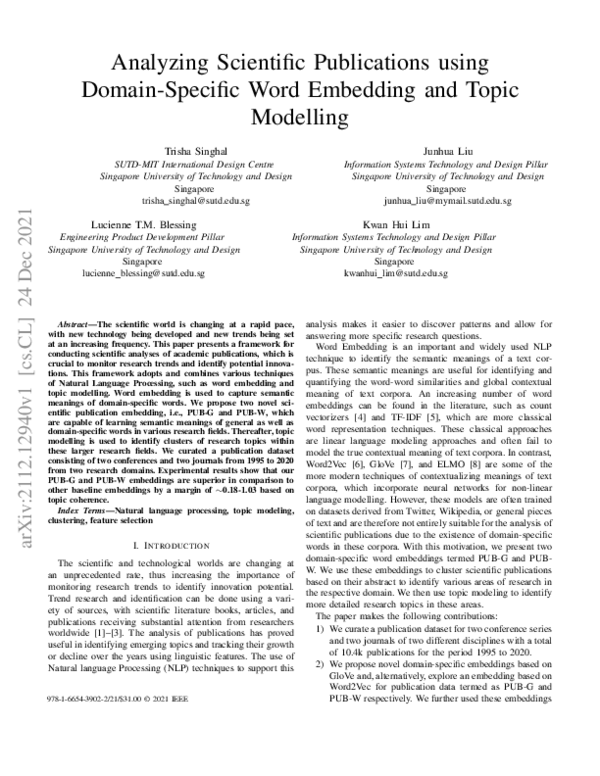 (PDF) Analyzing Scientific Publications using Domain-Specific Word ...