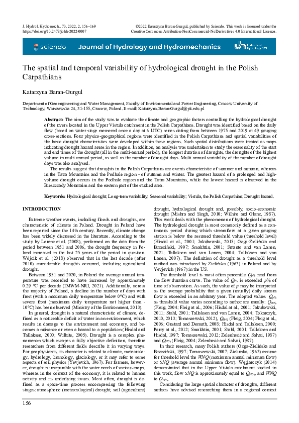 (PDF) The spatial and temporal variability of hydrological drought in ...