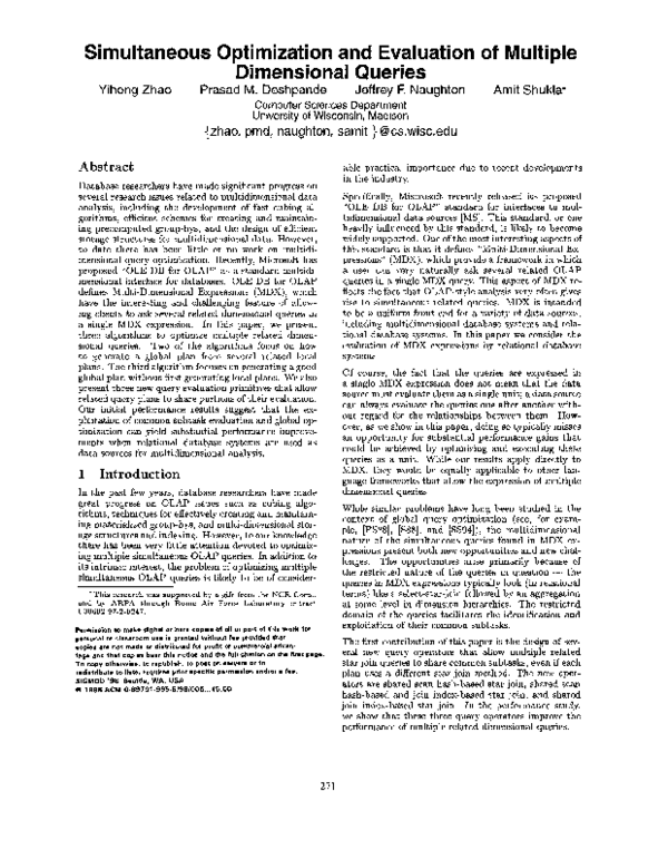 (PDF) Simultaneous optimization and evaluation of multiple dimensional ...