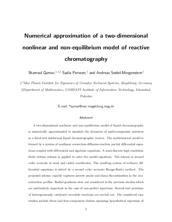 (PDF) Numerical Approximation of a Two-Dimensional Nonlinear and ...