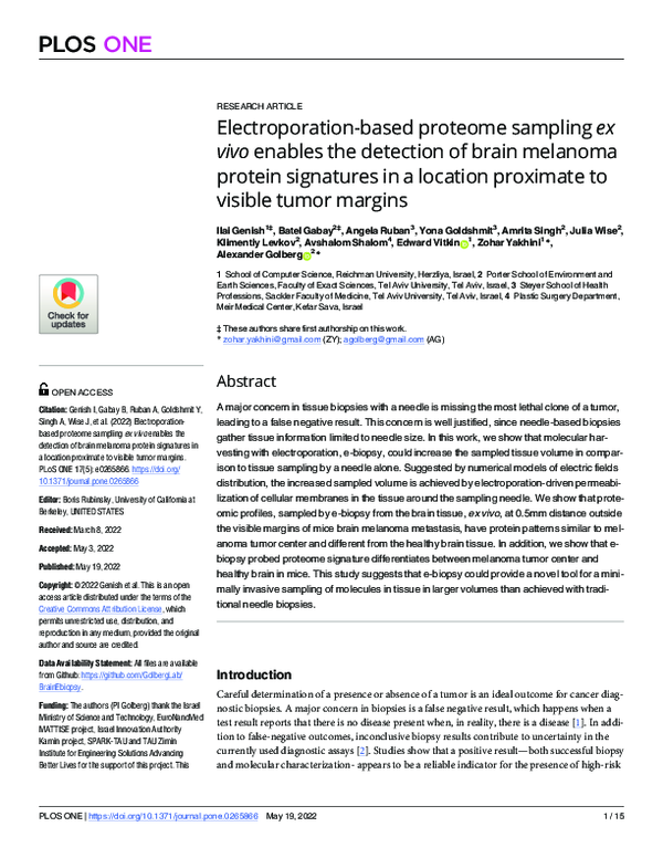 (PDF) Electroporation-based proteome sampling ex vivo enables the ...
