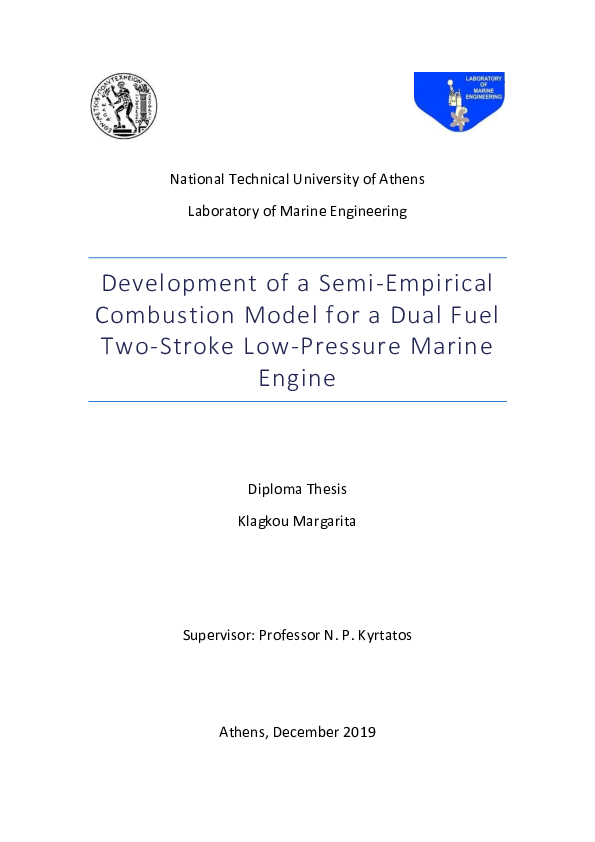 (PDF) Development of a semi-empirical combustion model for a dual fuel ...