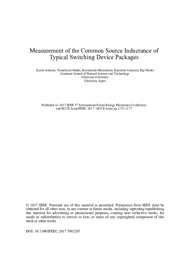 Common Source Inductance