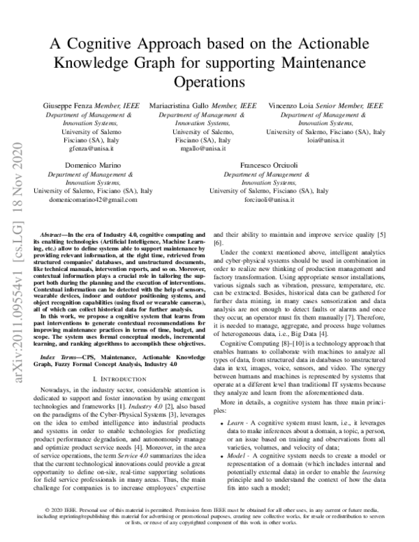 (PDF) A Cognitive Approach based on the Actionable Knowledge Graph for ...