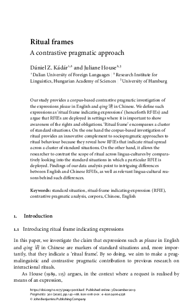 (PDF) Ritual frames