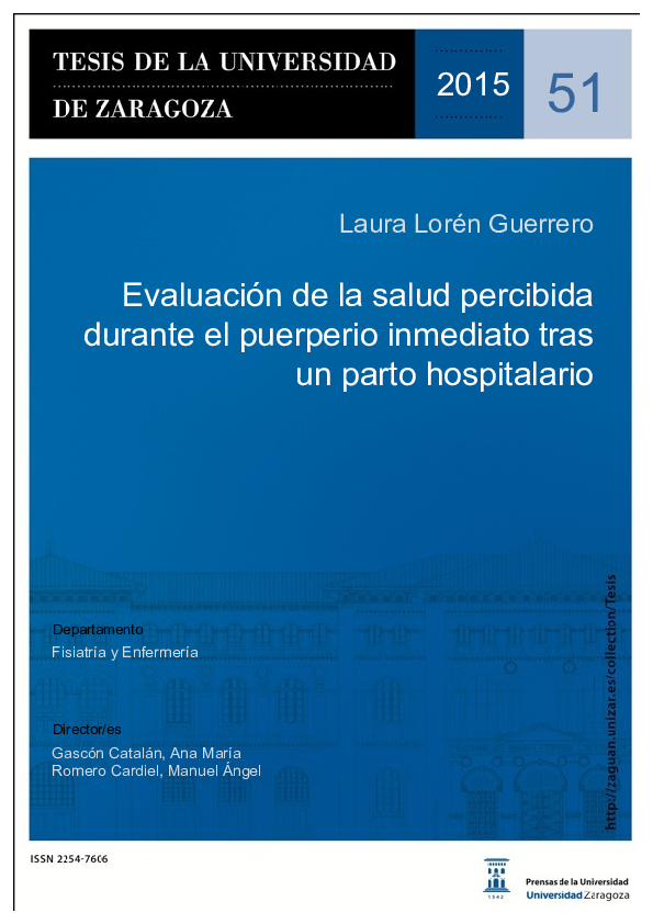 (PDF) Evaluación de la salud percibida durante el puerperio inmediato ...