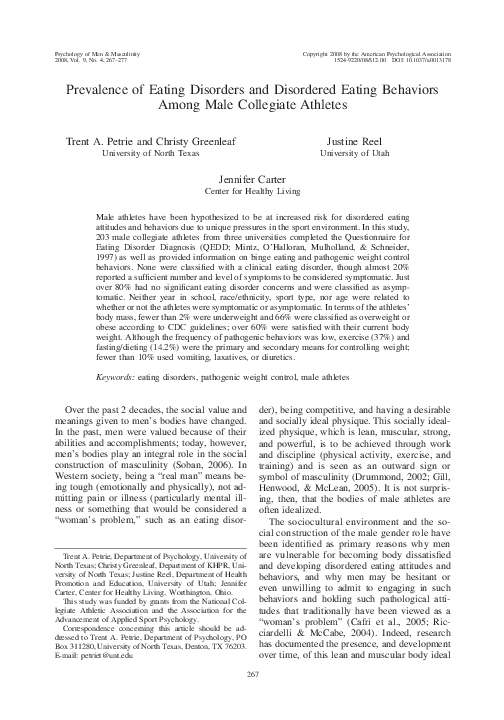 (PDF) Prevalence of eating disorders and disordered eating behaviors ...