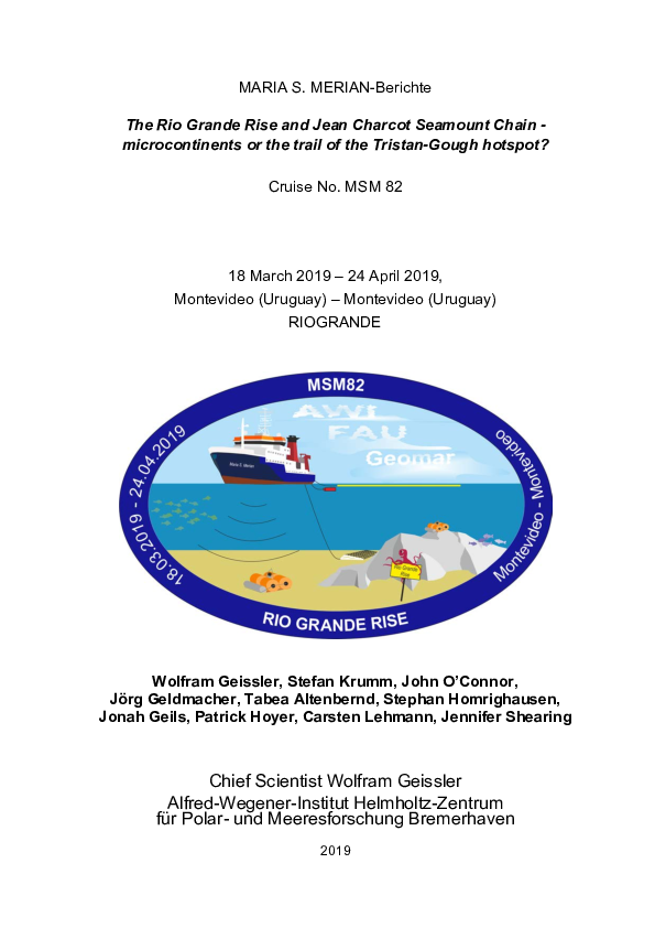 (PDF) The Rio Grande Rise and Jean Charcot Seamount Chain ...