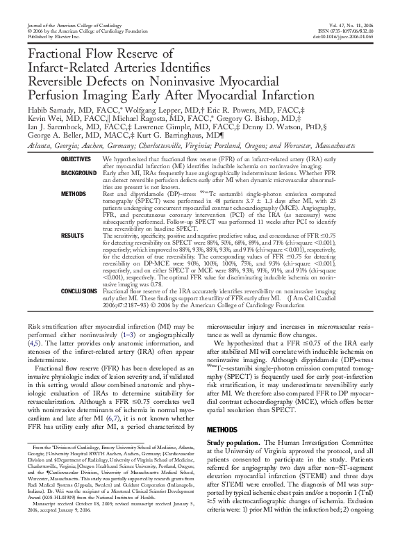 (PDF) Infarction Defects on Noninvasive Myocardial Perfusion Imaging ...