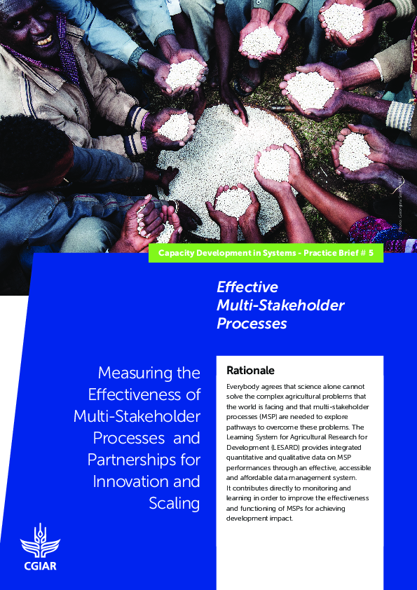 (PDF) Measuring the effectiveness of multi-stakeholder processes and ...
