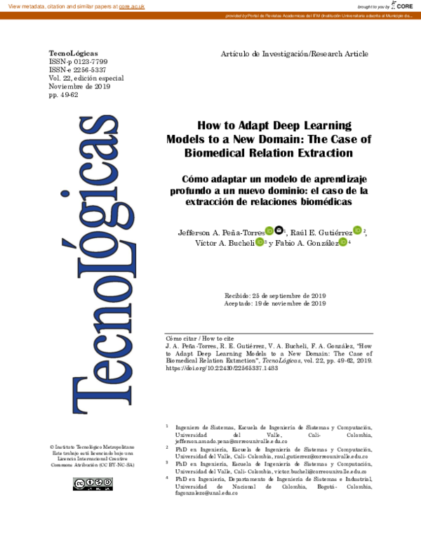 (PDF) How to Adapt Deep Learning Models to a New Domain: The Case of ...