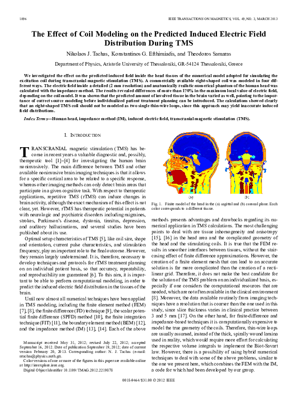 (PDF) The Effect of Coil Modeling on the Predicted Induced Electric ...