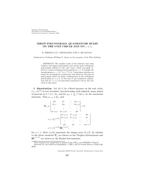 Szegö Polynomials: Quadrature Rules on the Unit Circle and on $[-1,1]$