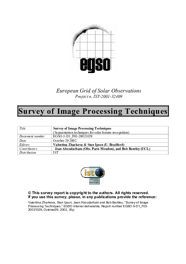 (PDF) European Grid of Solar Observations Survey of Image Processing ...