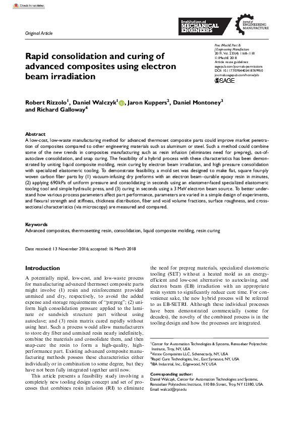 (PDF) Rapid consolidation and curing of advanced composites using ...