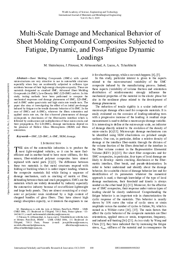 (PDF) Multi-Scale Damage and Mechanical Behavior of Sheet Molding ...