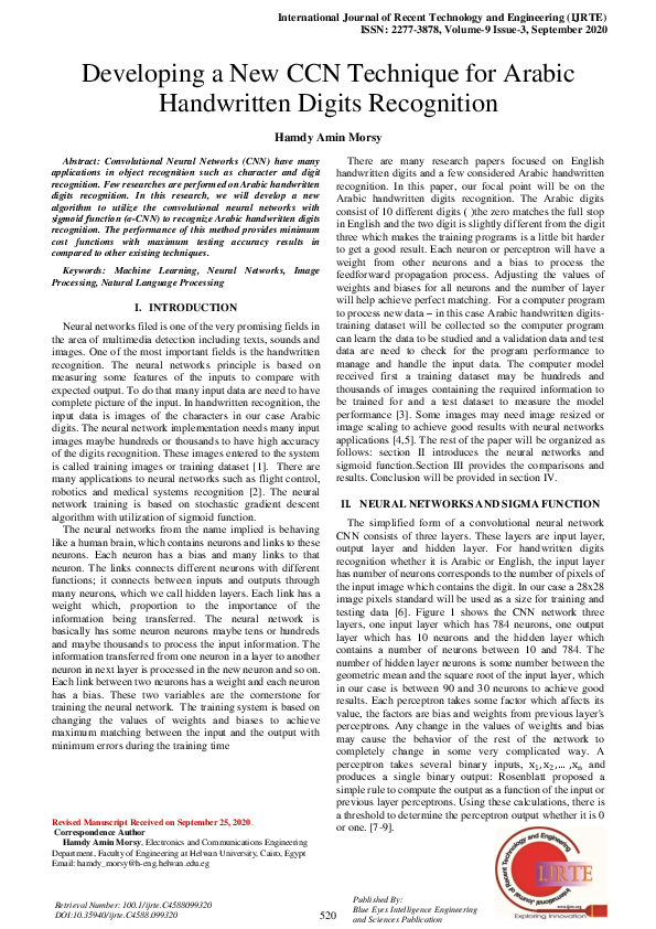 (PDF) Developing a New CCN Technique for Arabic Handwritten Digits ...