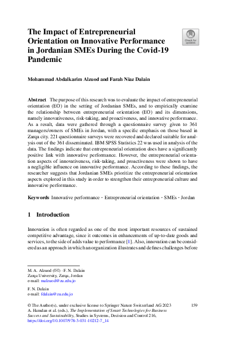 (PDF) The Impact of Entrepreneurial Orientation on Innovative ...