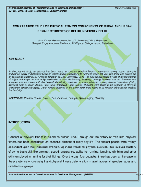 (PDF) Comparative Study of Physical Fitness Components Of School in ...