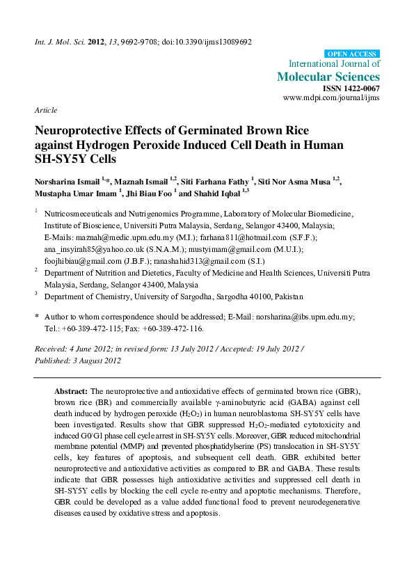 (PDF) www.mdpi.com/journal/ijms Neuroprotective Effects of Germinated ...