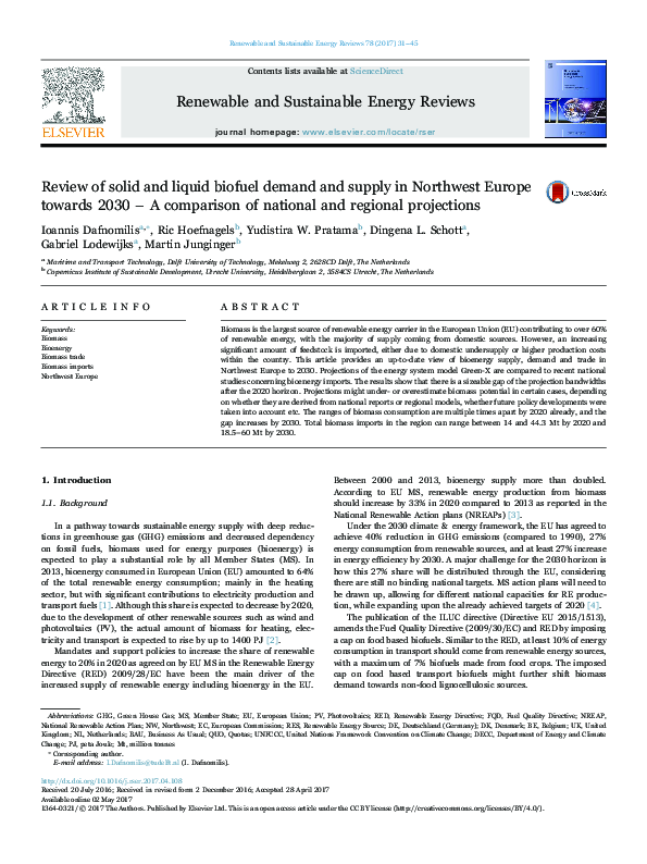 (PDF) Review of solid and liquid biofuel demand and supply in Northwest ...