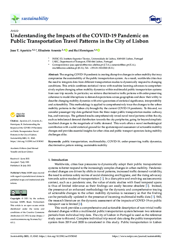 (PDF) Understanding the Impacts of the COVID-19 Pandemic on Public ...
