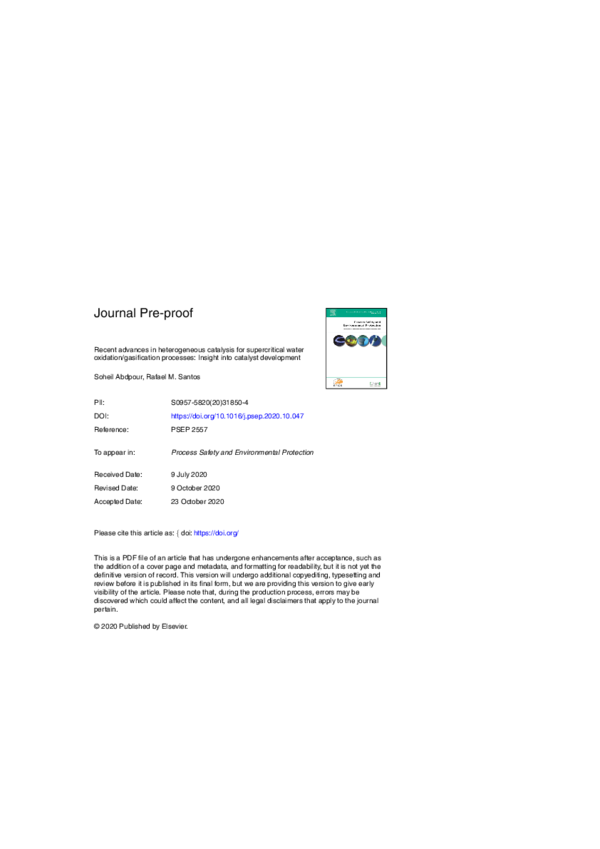 (PDF) Recent advances in heterogeneous catalysis for green biodiesel ...