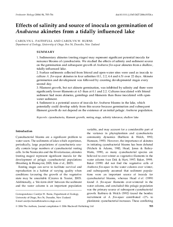 (PDF) Effects of salinity and source of inocula on germination of ...