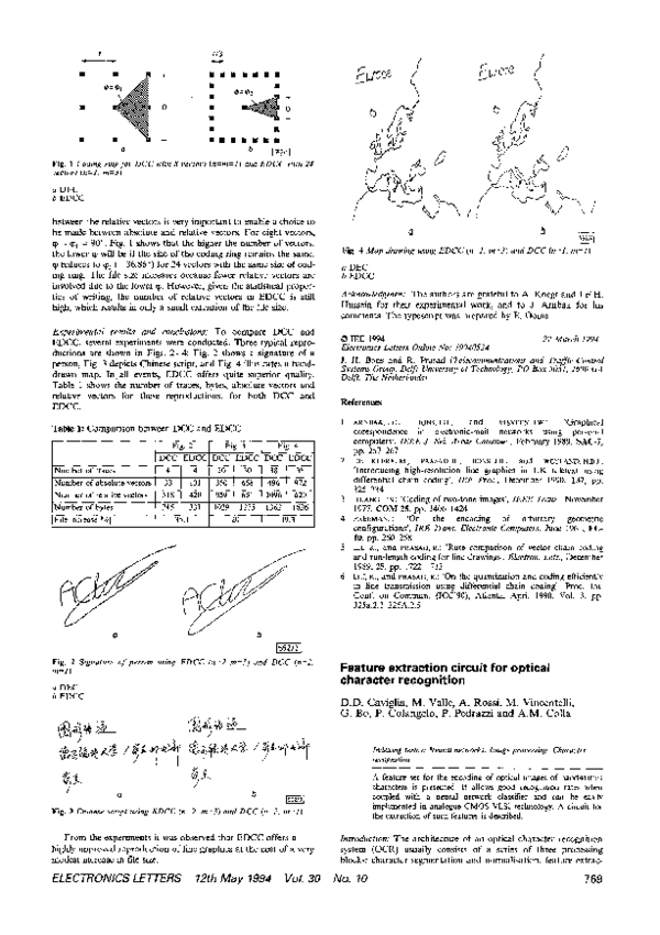 (PDF) Feature extraction circuit for optical character recognition