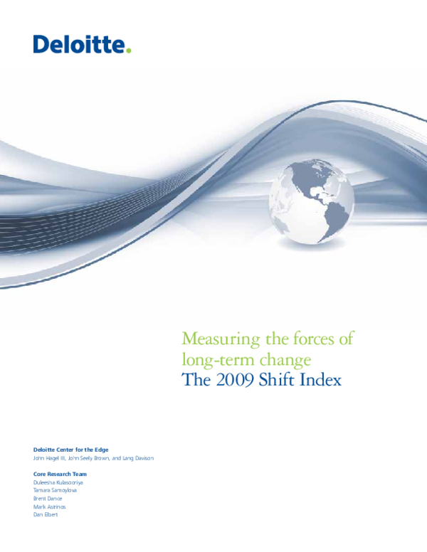 (PDF) Deloitte Center for the Edge Measuring the forces of long-term ...