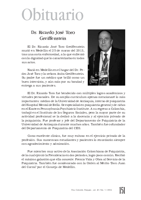 (PDF) Dr. Ricardo José Toro Greiffenstein