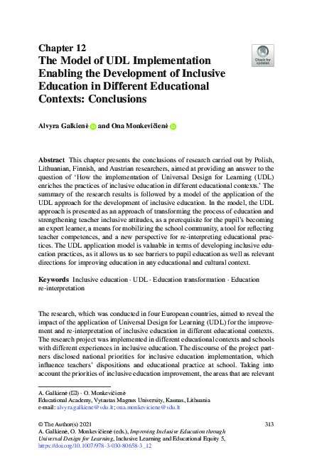 (PDF) The Model of UDL Implementation Enabling the Development of ...