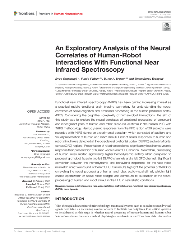 (PDF) An Exploratory Analysis of the Neural Correlates of Human-Robot ...
