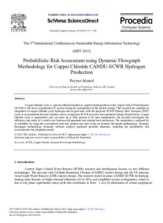 (PDF) Probabilistic Risk Assessment Using Dynamic Flowgraph Methodology ...