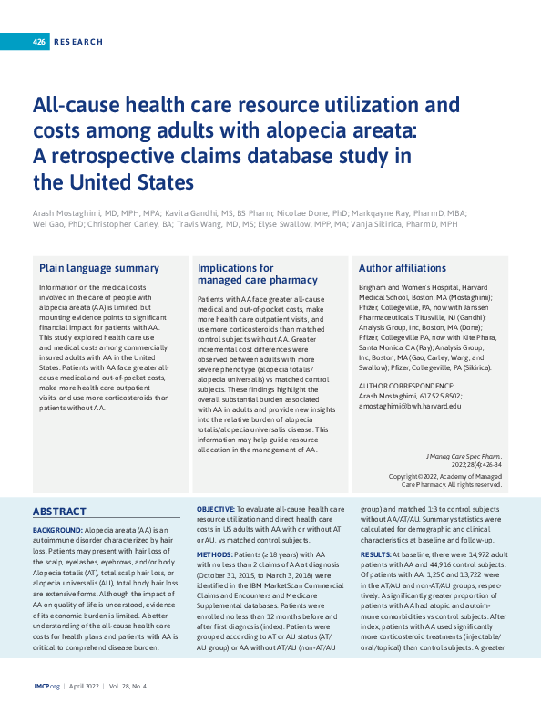 (PDF) All-cause health care resource utilization and costs among adults ...