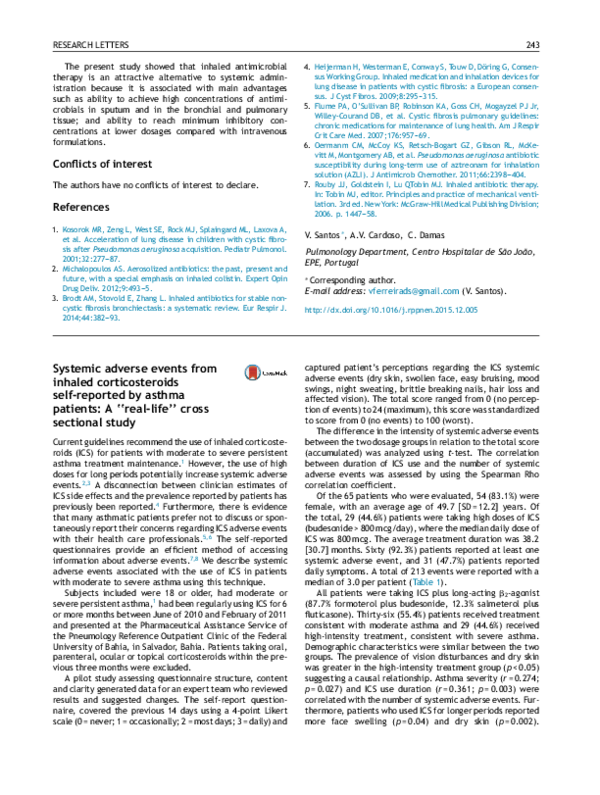 (PDF) Systemic adverse events from inhaled corticosteroids self ...